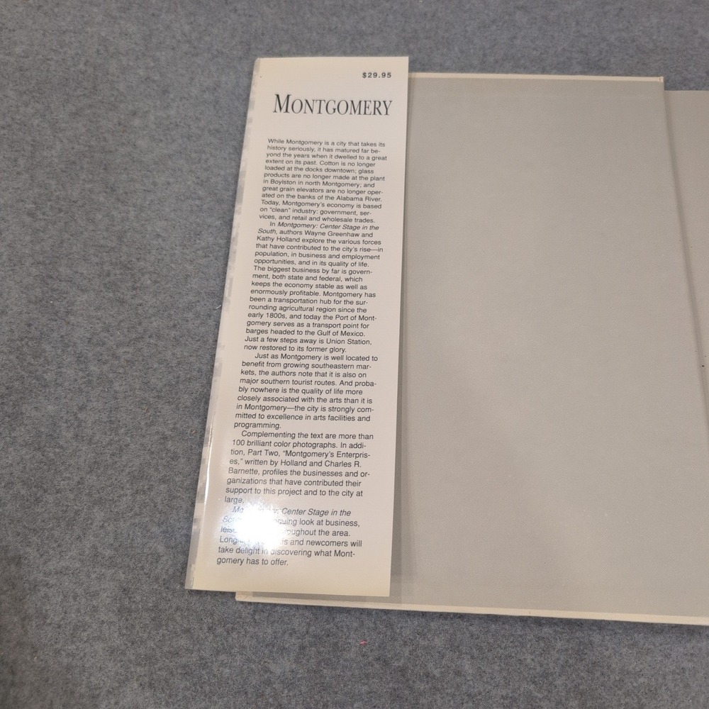 Montgomery Center Stage in the South Wayne Greenhaw 1990 First Edition Hardcover - Picture 3 of 5